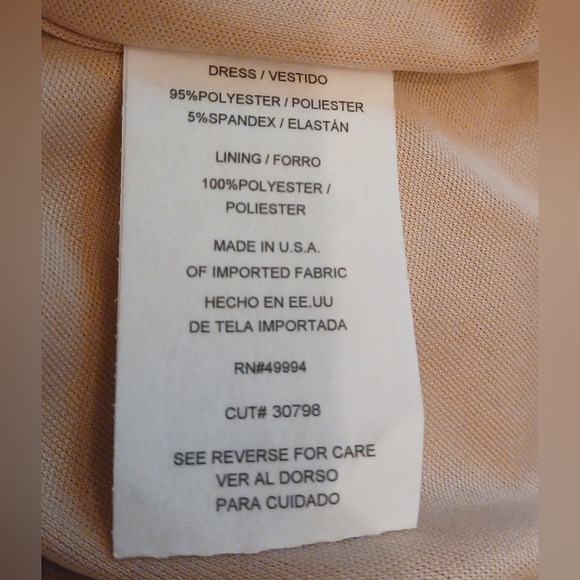 NWT Metallic Rose Gold R&M Richards long dress - Picture 8 of 11